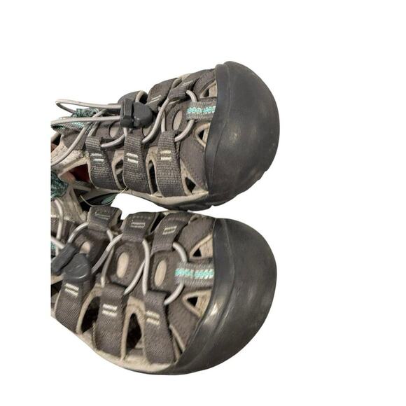 Keen Newport H2 Waterfront Sandal Women 8.5 Steel Grey Blue Turquoise Fisherman - Picture 5 of 7